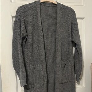 Cozy Gray Knit Cardigan